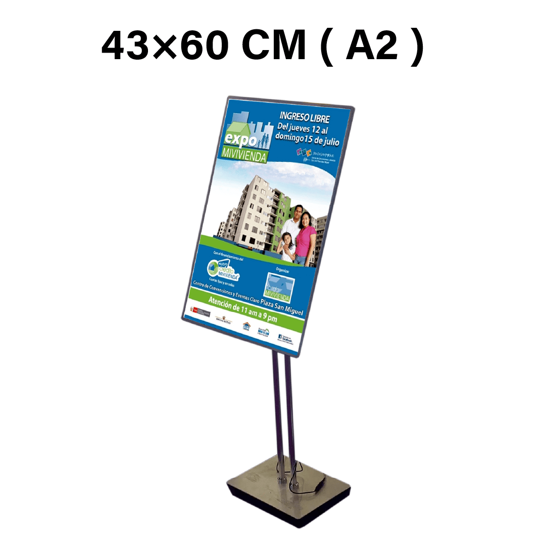 Led panel 43×60 CM ( A2 ) Formato stand vertical / Punto de atención led